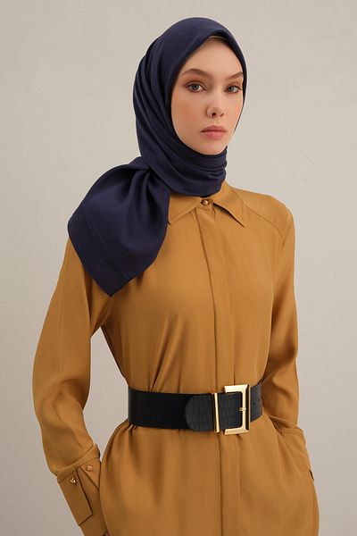 Armine Φουλάρι Λυοτσέλ Navy Blue B. 02