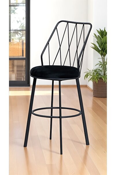 Buketim Mobilya Yıldız Bar Sandalyesi Yüksek Oturumlu Sandalye