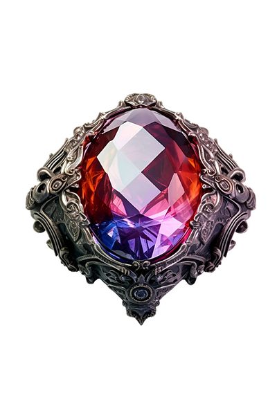 INOVATIX Set of 8 pieces, Vintage Jewelry Sticker with purple stone, INOVATIX®. 6 cm