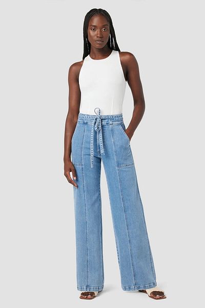 Hudson PANTALONI JEANS CU LOCURI ÎN TALIE LARGI - HUDSON - 27, ALBASTRU