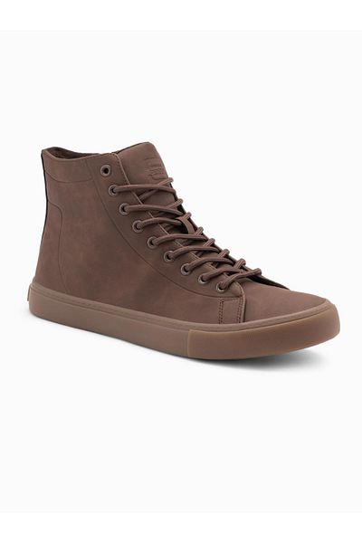 OMBRE Herren-Sneakers mit Gummisohle - braun V4 OM-FOTH-0187 40