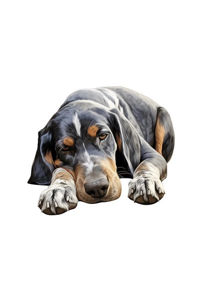 INOVATIX Set of 8 pieces, Sticker Bluetick Coonhound, INOVATIX®. 6 cm