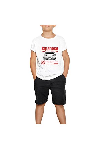 Z zepplin Tricou pentru copii japonez GTR alb