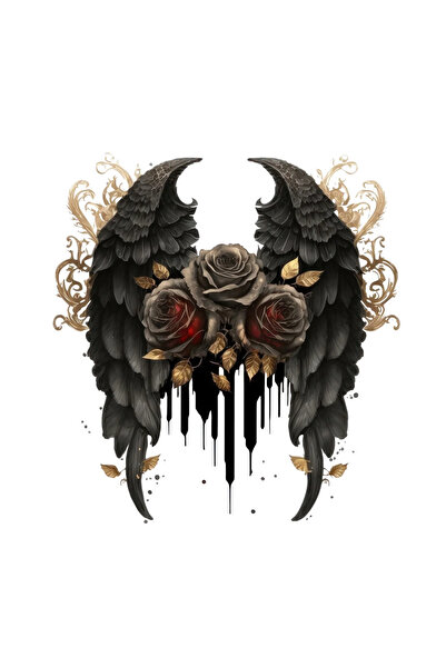 INOVATIX Set de 8 bucăți, autocolant aripi de înger roz închis, INOVATIX®. 6 cm