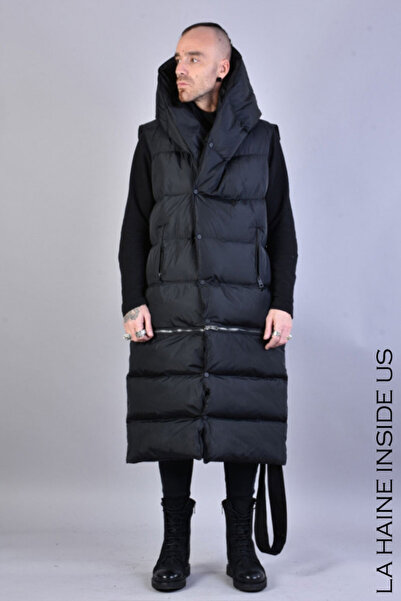 La Haine Inside Us VESTĂ LUNGĂ DIN NAILON CU PUF - - GRI, XS