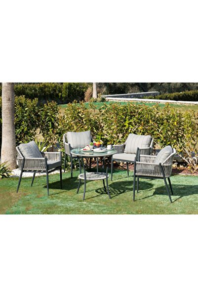 Vivense PERRE BAHÇE BALKON TAKIMI, GRİ