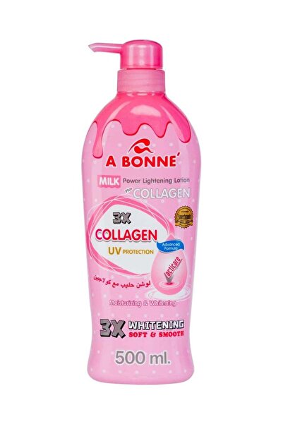 A bonne لوشن تفتيح البشرة بالكولاجين وحليب التبييض 3X من A BONNE - 500 مل