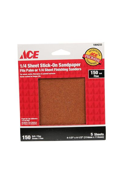 ACE 1/4 Stick-on Sandpaper (Pack of 5)