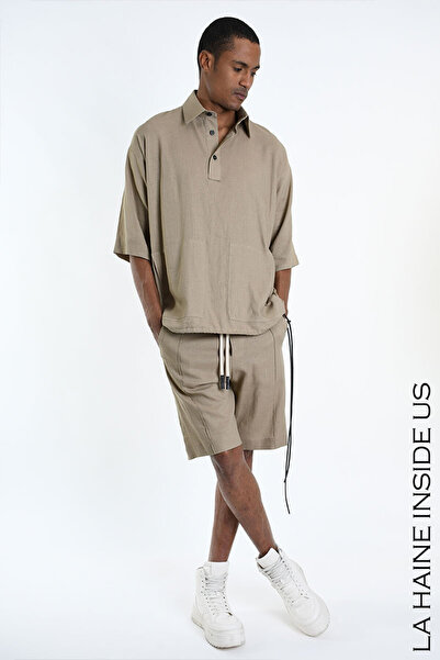 La Haine Inside Us BERMUDA CU TALIE ELASTICĂ - LA HAINE INSIDE US - L, BEJ