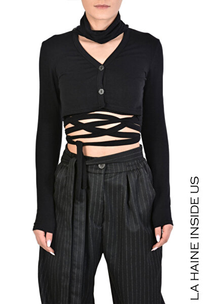 La Haine Inside Us BLUZA ELASTICĂ OKLAHOMA - LA HAINE INSIDE US - NEGRU, L