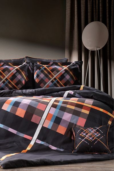 ZEBRA CASA Torcello 7 Piece Double Silk Duvet Cover Set