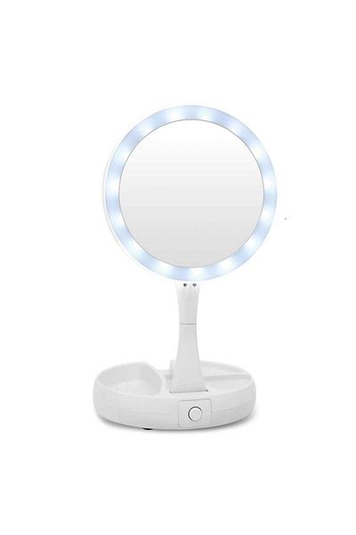 SIKS 2in1 LED mirror, normal mirror and magnifying mirror