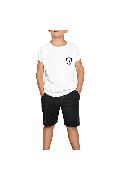 Z zepplin Ferari Logo Horse White Kids T-Shirt