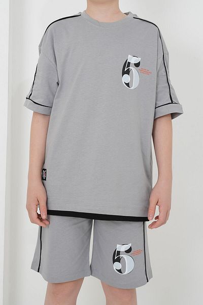HayKids Boy's Two Thread Fabric Printed Shorts Suit
