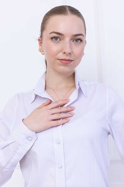 FİDEY Women's Shirt Top Button Satin