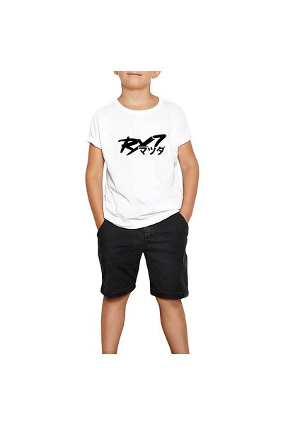 Z zepplin Rx7 Japanese Logo White Kids T-Shirt