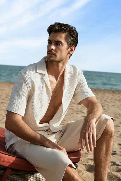 Haşema Linen Fabric Men's Capri 4022
