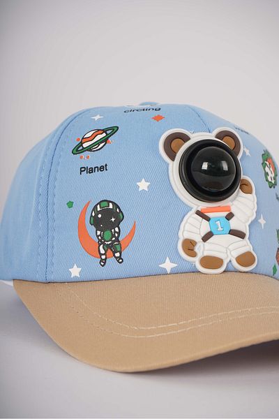 MİNİKO KİDS Kitty Boy 2-5 Years Old Astronaut Aircraft Model Hat