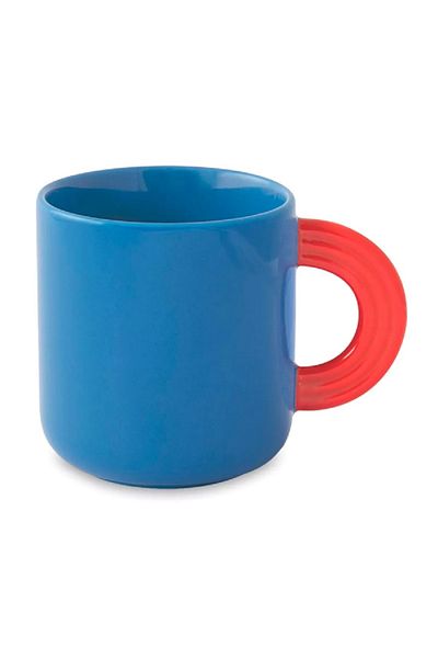 EasyLife Creative Series Dishwasher Safe Porcelain Coffee Mug Blue and Red 350ml