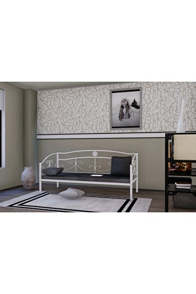 Vivense ELİPS MİNDERLİ FERFORJE SEDİR, BEYAZ, GM 400