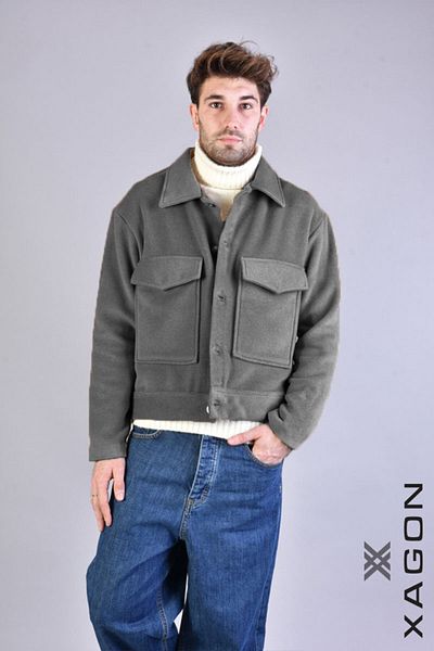 EXAGON CASUAL JACKET PANNO - XAGON - GREY, XXL