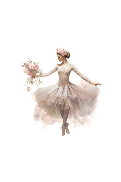 INOVATIX Set de 8 piese, autocolant balerină vintage, INOVATIX®. 6 cm