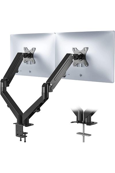 COOYA حامل شاشة مزدوج، لشاشتين LCD LED، مناسب للمكتب والمنزل