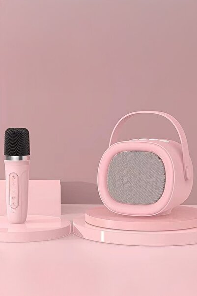 Miniso Mikrofon ve Kablosuz Hoparlör Set Model:A16 (Pembe)