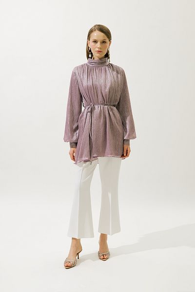 Manuka Shiny Tunic with Volan Lila