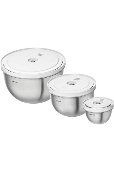 ZWILLING Fresh & Save Vacuum Storage Bowl Set S/M/L Stainless Steel