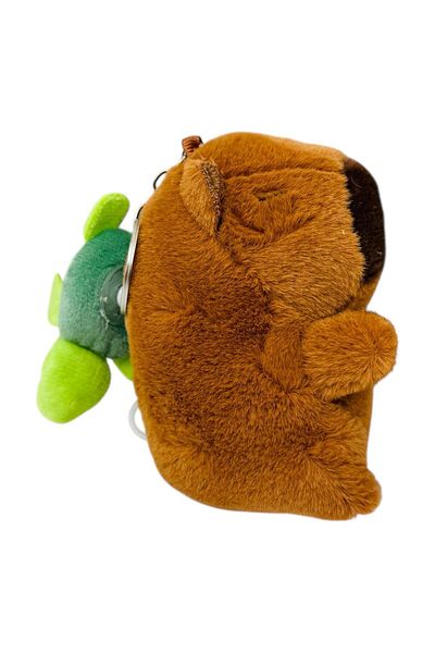 BaoBao 15cm plush capybara with rotating turtle – adorable and interactive toy, BaoBao
