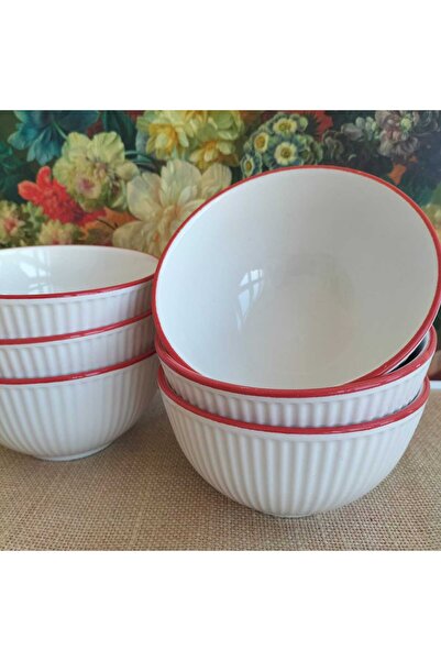 SERANO 6'lı Yuvarlak 12 Cm Çorba Kasesi Takımı Çerezlik Sosluk Reçellik Hediy...