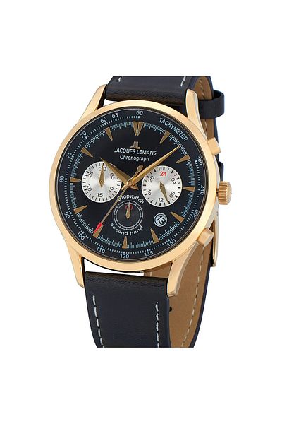 Jacques Lemans Ανδρικό Ρολόι Jacques Lemans 1-2068I, Quartz, 41mm, 5ATM