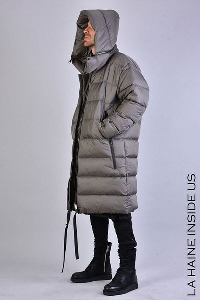 La Haine Inside Us LONG NYLON DOWN JACKET - LA HAINE INSIDE US - GREY, L