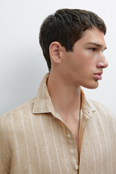 Massimo Dutti Regular fit çift çizgili gömlek