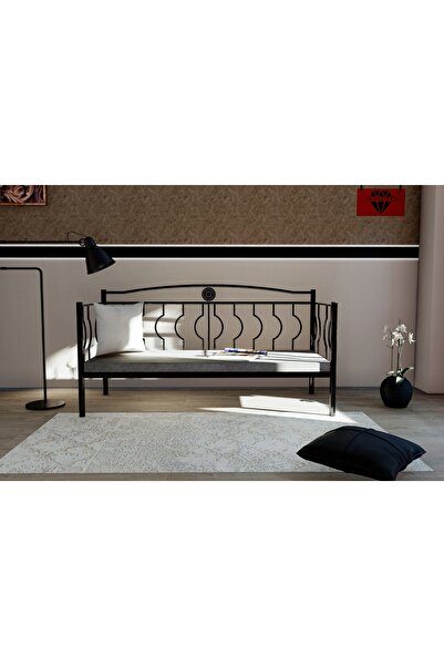 Vivense ELİPS MİNDERLİ FERFORJE SEDİR, SİYAH, GM 403