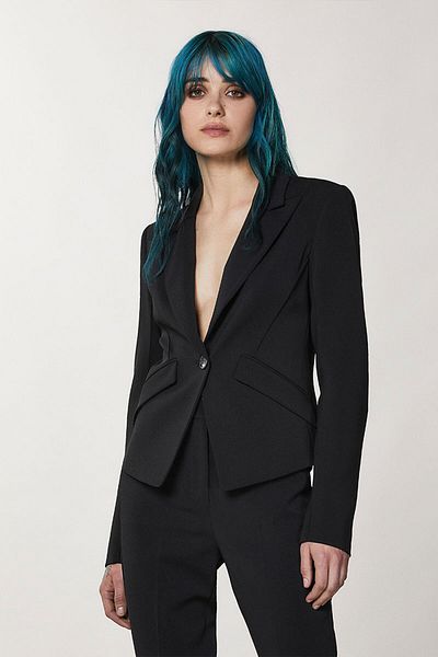 Patrizia Pepe JACĂ ESENȚIALĂ CROP - PATRIZIA PEPE - NEGRU, 44