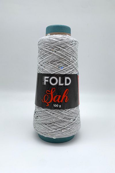 BD fold yarn شاه - 103 خيط ترتر رمادي 100 جرام 265 متر