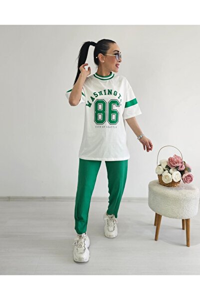 6 butik altı üstü butik Tricou cu imprimeu cu numere