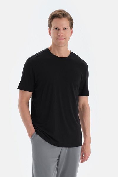 Dagi Black Short Sleeve Crew Neck T-Shirt