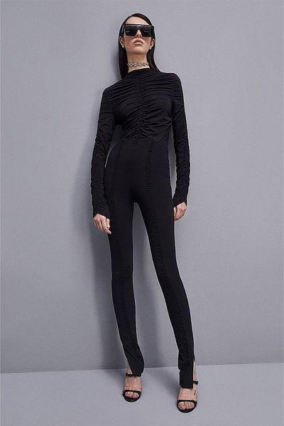Patrizia Pepe ESSENTIAL JERSEY LEGGINGS - PATRIZIA PEPE - BLACK, XL