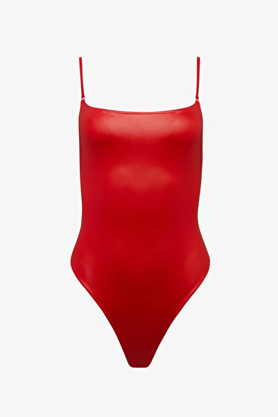 Maison Close Costum de baie SPLASH THONG dintr-o singură bucată - - M, Roșu