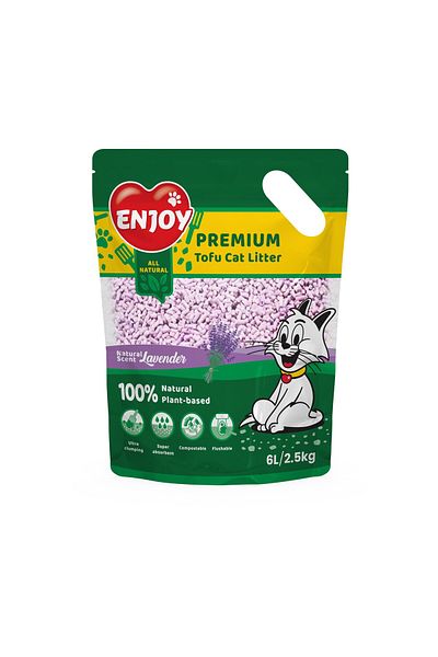 Enjoy Enjoy hygienic cat litter, Tofu Lavender, 6L