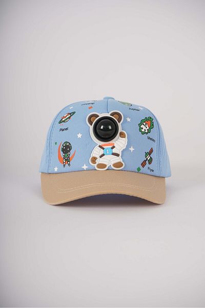 MİNİKO KİDS Kitty Boy 2-5 Years Old Astronaut Aircraft Model Hat
