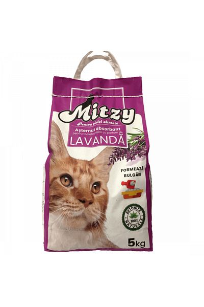 Mitzy Hygienic cat litter, bentonite, Mitzy Lavender, 5 L