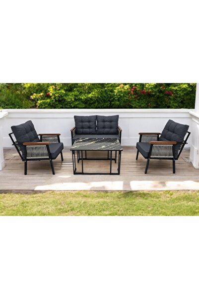 Vivense MESA METAL BAHÇE OTURMA TAKIMI, 2+1+1