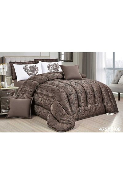 Moon Double bed sheet with a floral pattern, reversible design, to give you a refreshing summer with microfiber materials, size 230*250 cm
