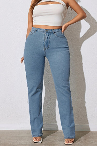 CEDY DENIM - Women's Big Me Tube Leg High Waist Regular Fit Lycra Trousers C626