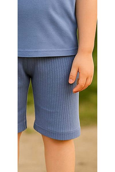 mb kids Black Print Cord Shorts Basic Girls Boys Summer Shorts Set