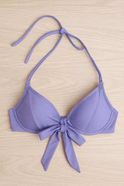 enmodaiçgiyim Γυναικείο λιλά Underwire μπικίνι με σταθερό κάλυμμα μπροστά